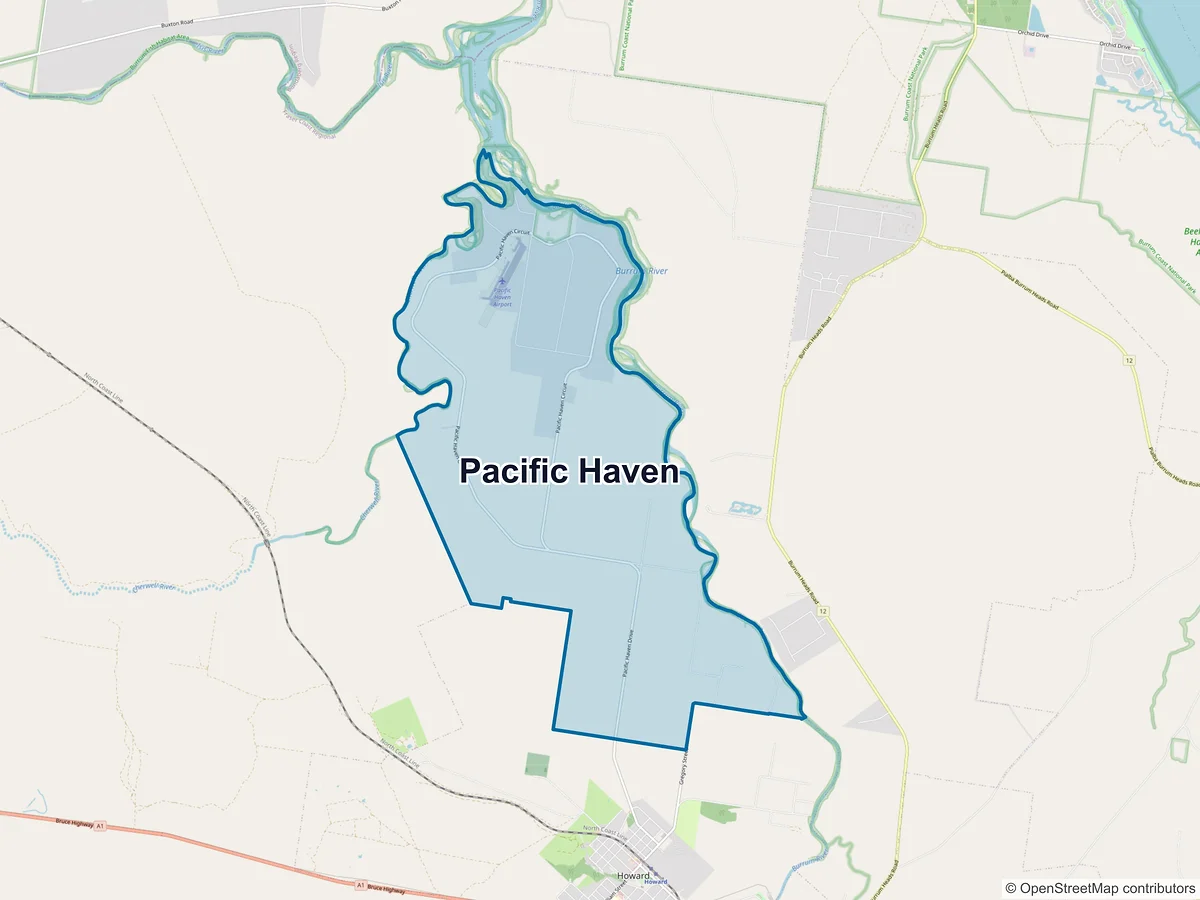 Map of Pacific Haven, QLD, Australia