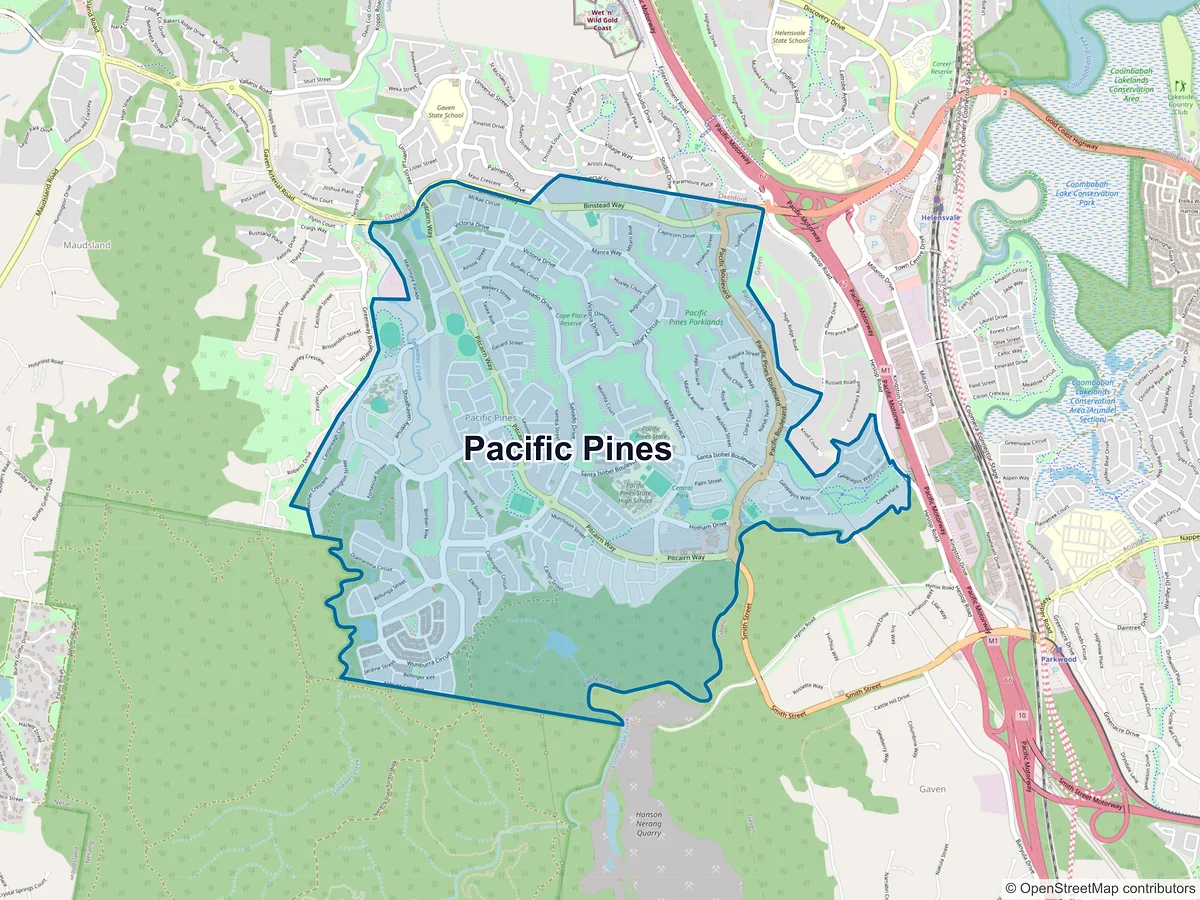 Map of Pacific Pines, QLD, Australia