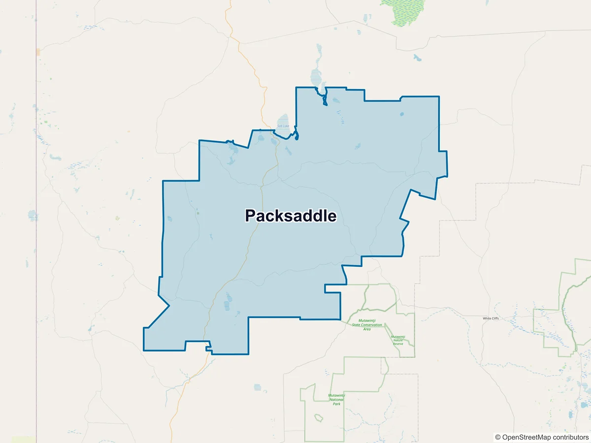 Map of Packsaddle, NSW, Australia