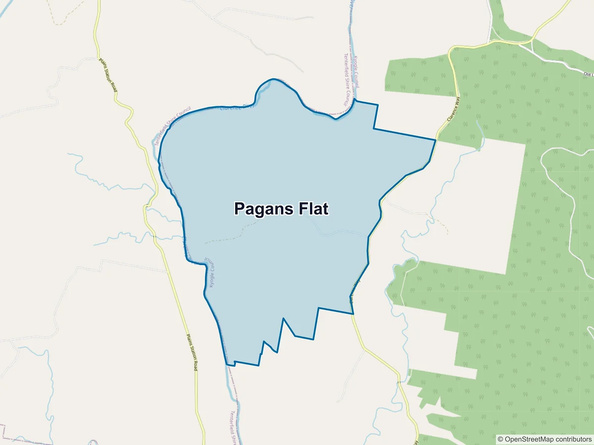 Map of Pagans Flat, NSW, Australia