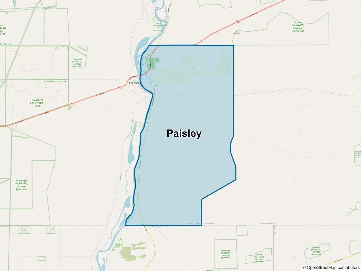 Map of Paisley, SA, Australia