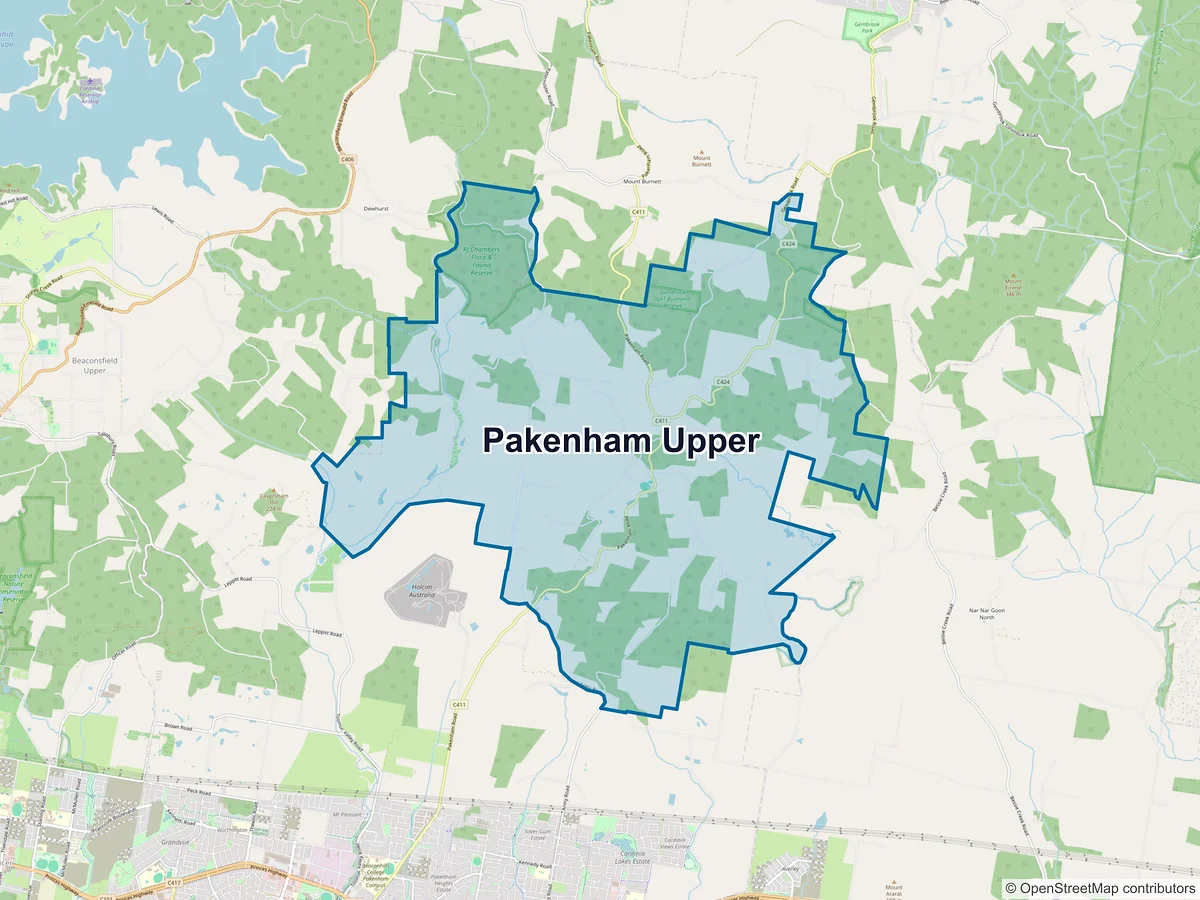 Map of Pakenham Upper, VIC, Australia