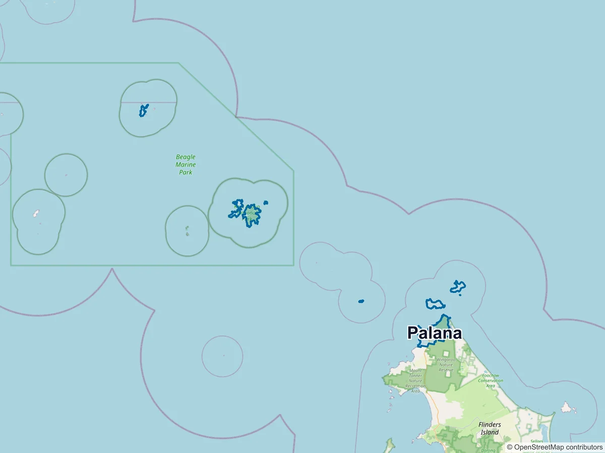Map of Palana, TAS, Australia