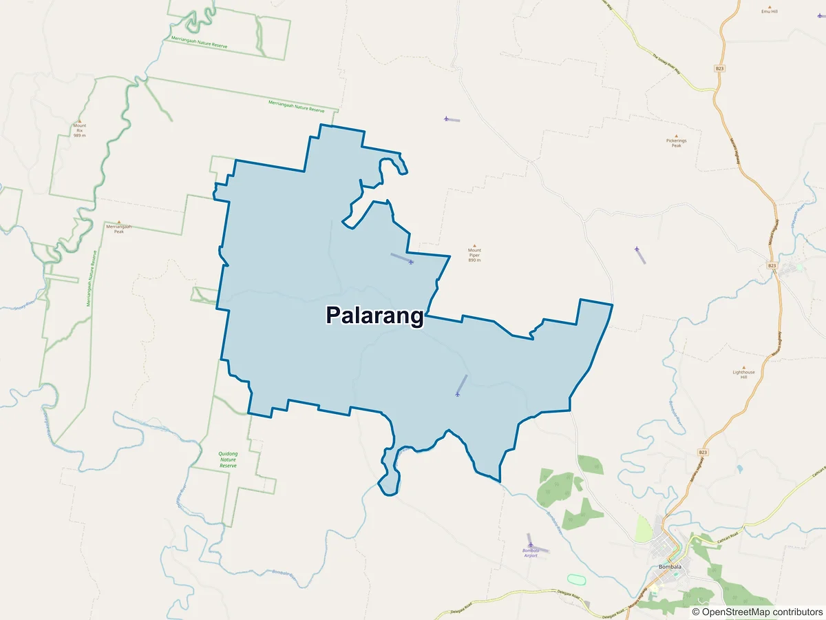 Map of Palarang, NSW, Australia