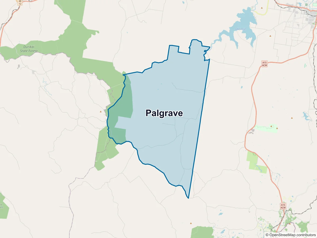 Map of Palgrave, QLD, Australia