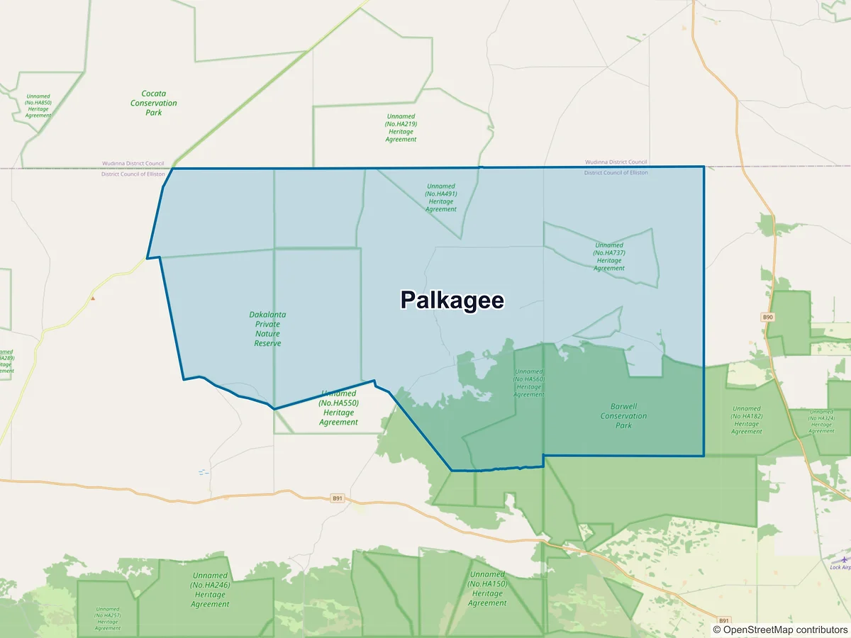 Map of Palkagee, SA, Australia