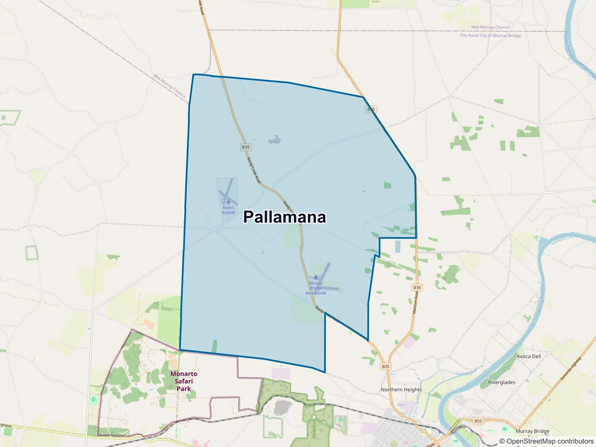 Map of Pallamana, SA, Australia