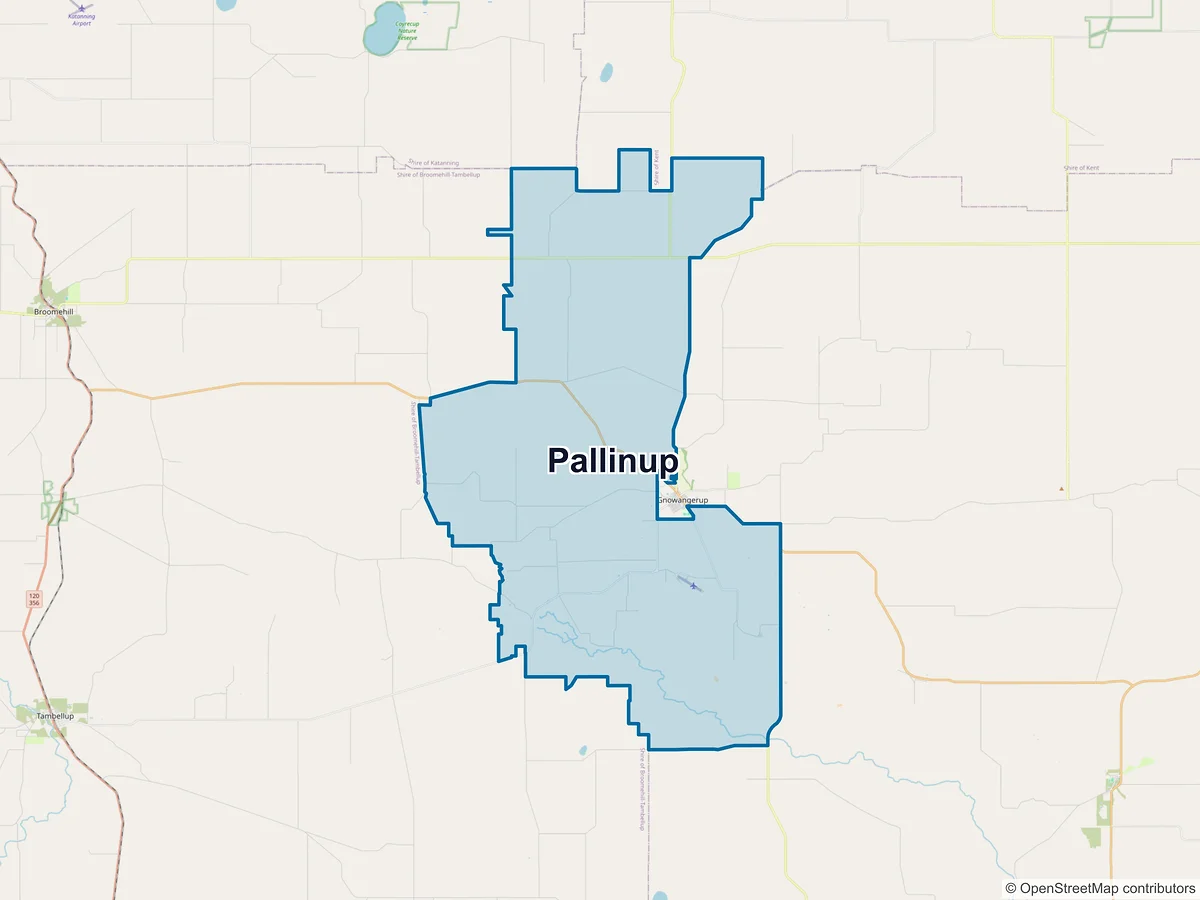 Map of Pallinup, WA, Australia