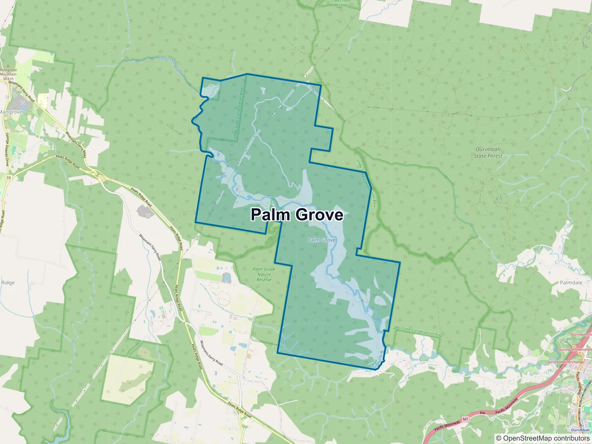 Map of Palm Grove, NSW, Australia