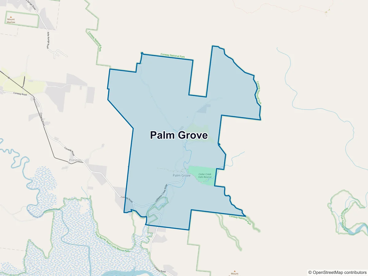 Map of Palm Grove, QLD, Australia