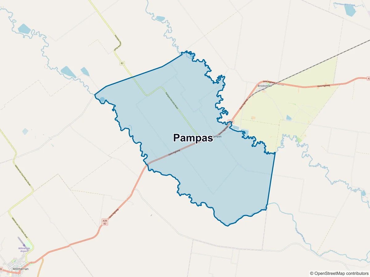 Map of Pampas, QLD, Australia