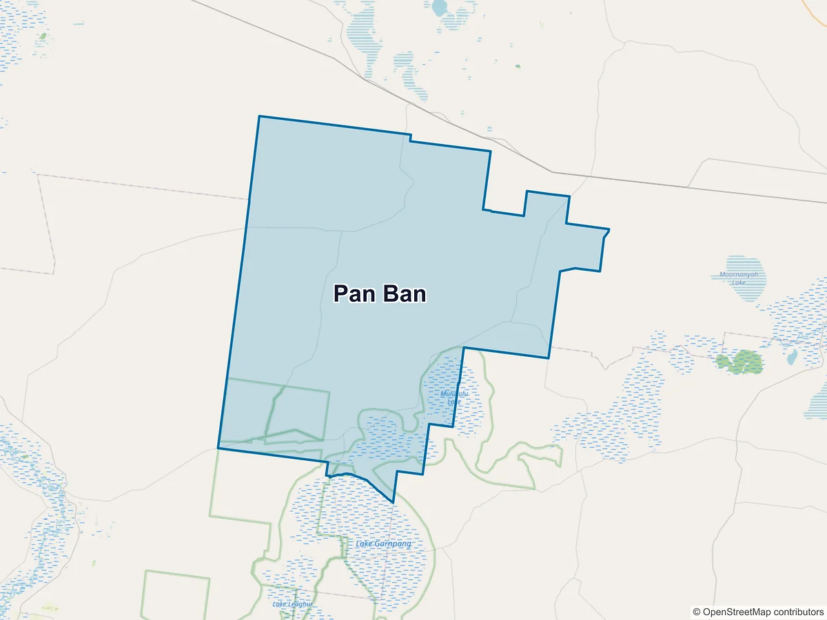 Map of Pan Ban, NSW, Australia
