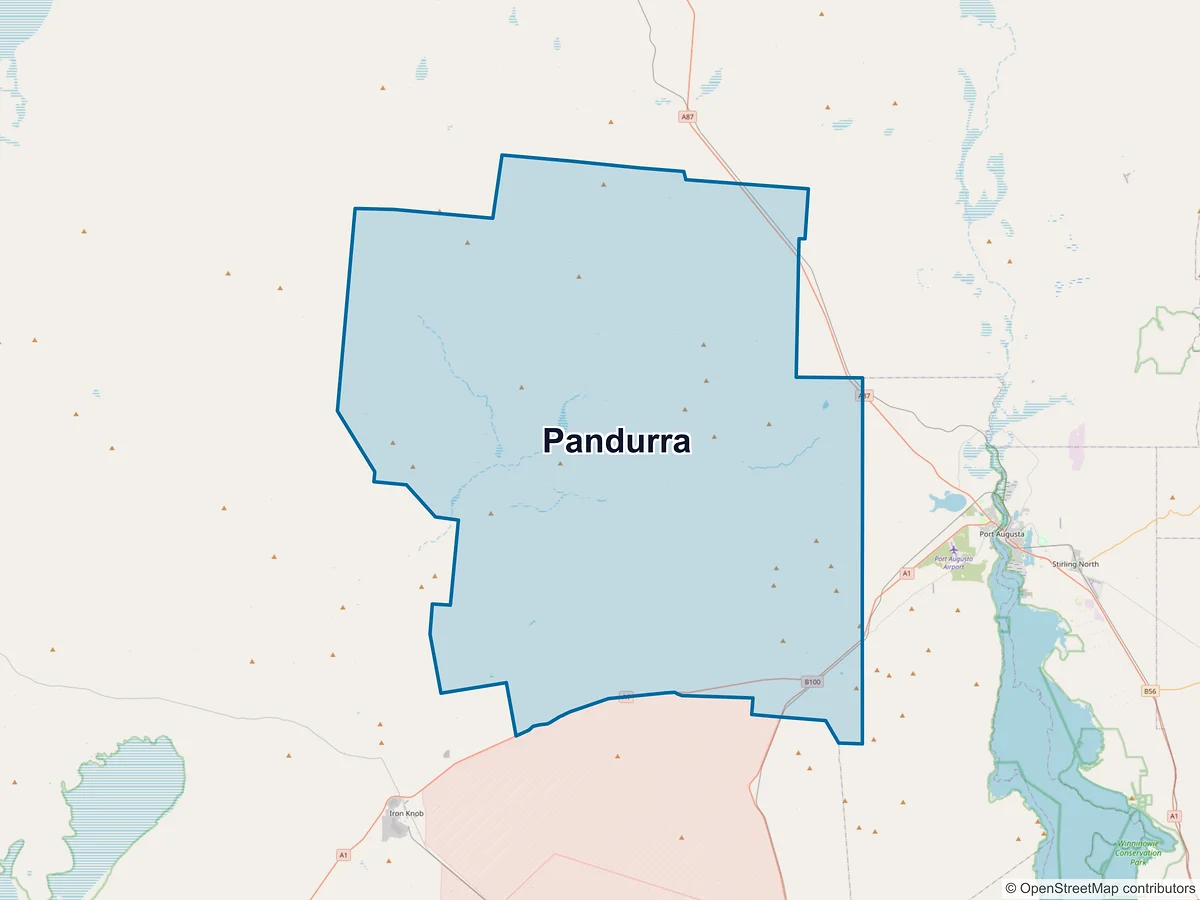 Map of Pandurra, SA, Australia