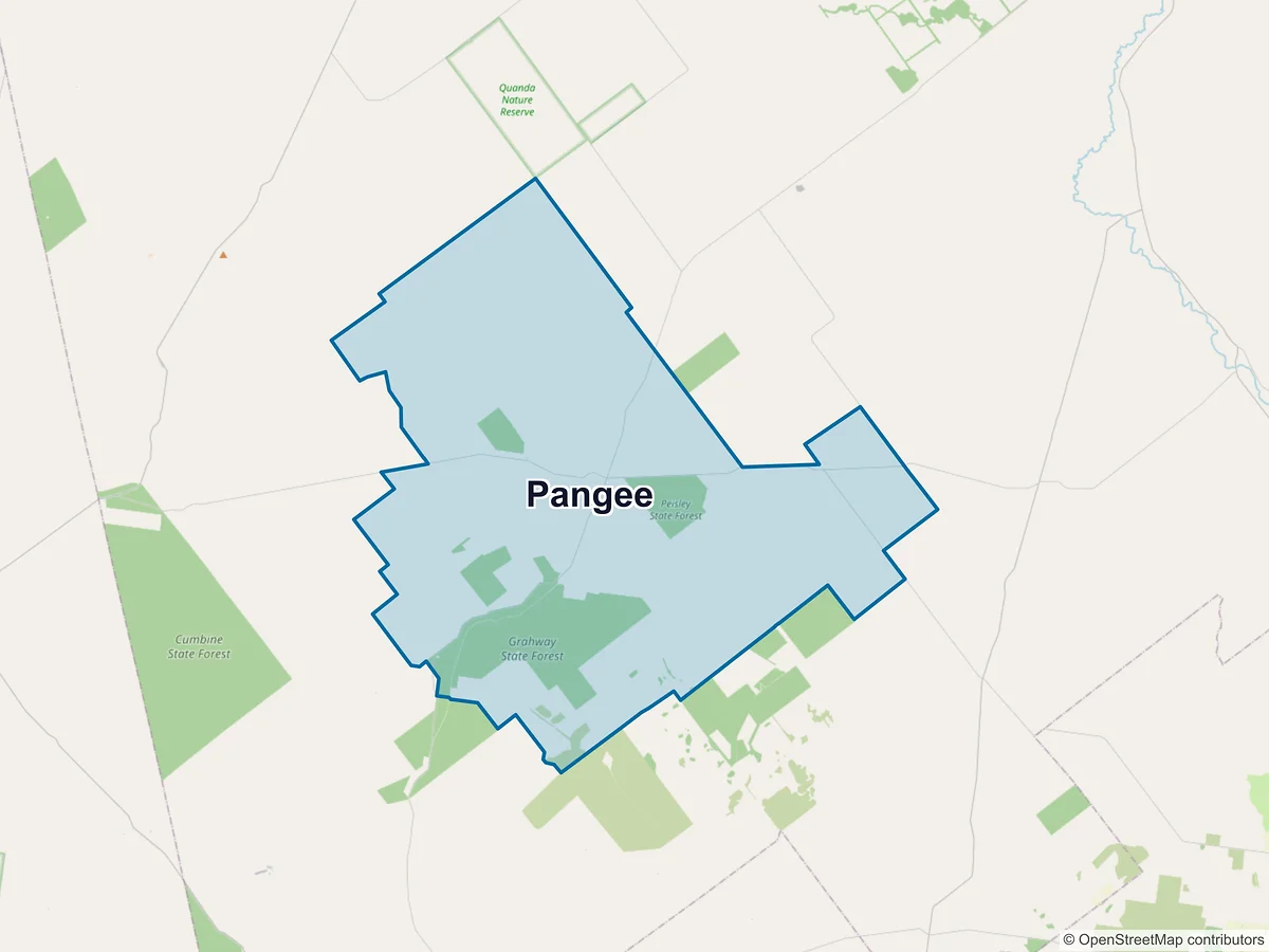 Map of Pangee, NSW, Australia