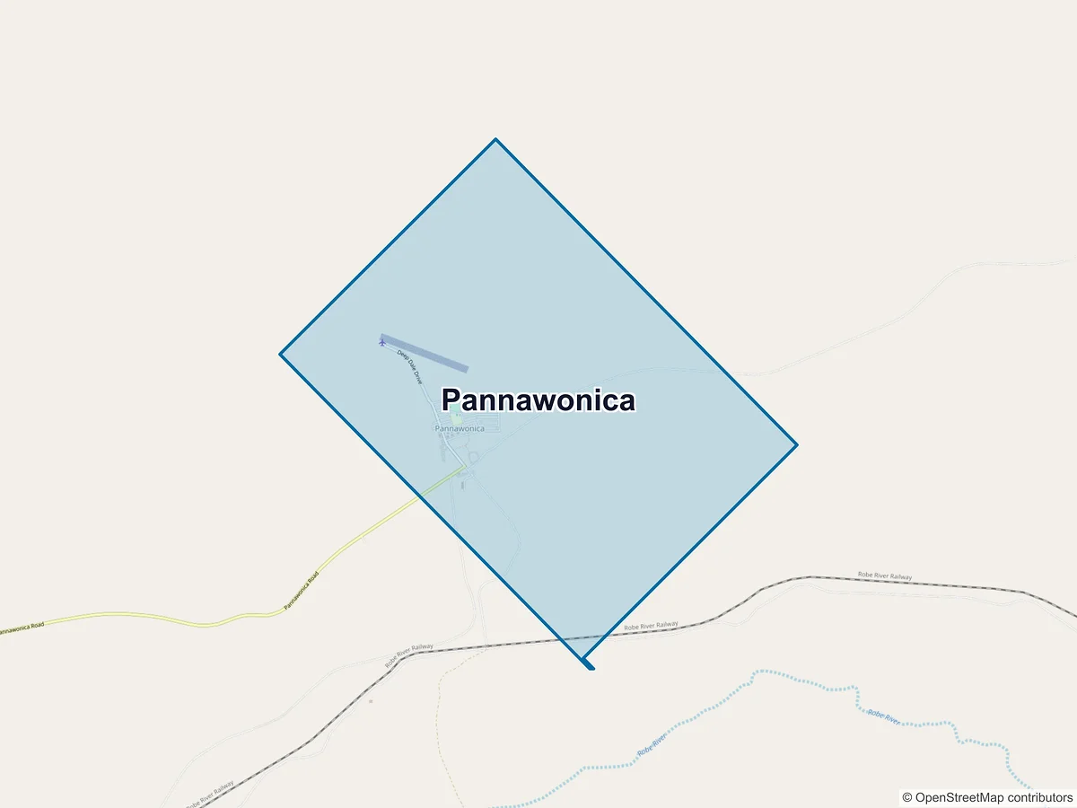 Map of Pannawonica, WA, Australia