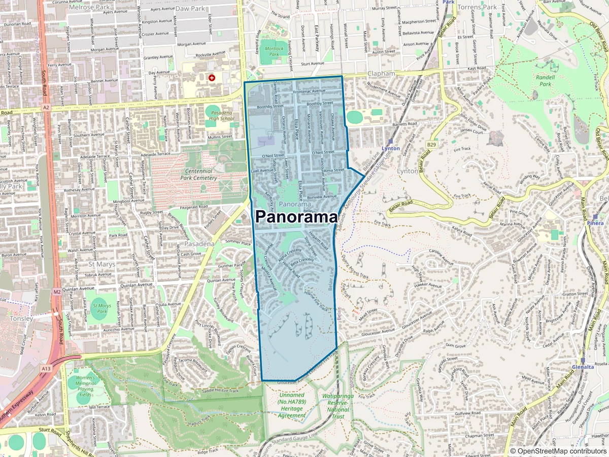 Map of Panorama, SA, Australia