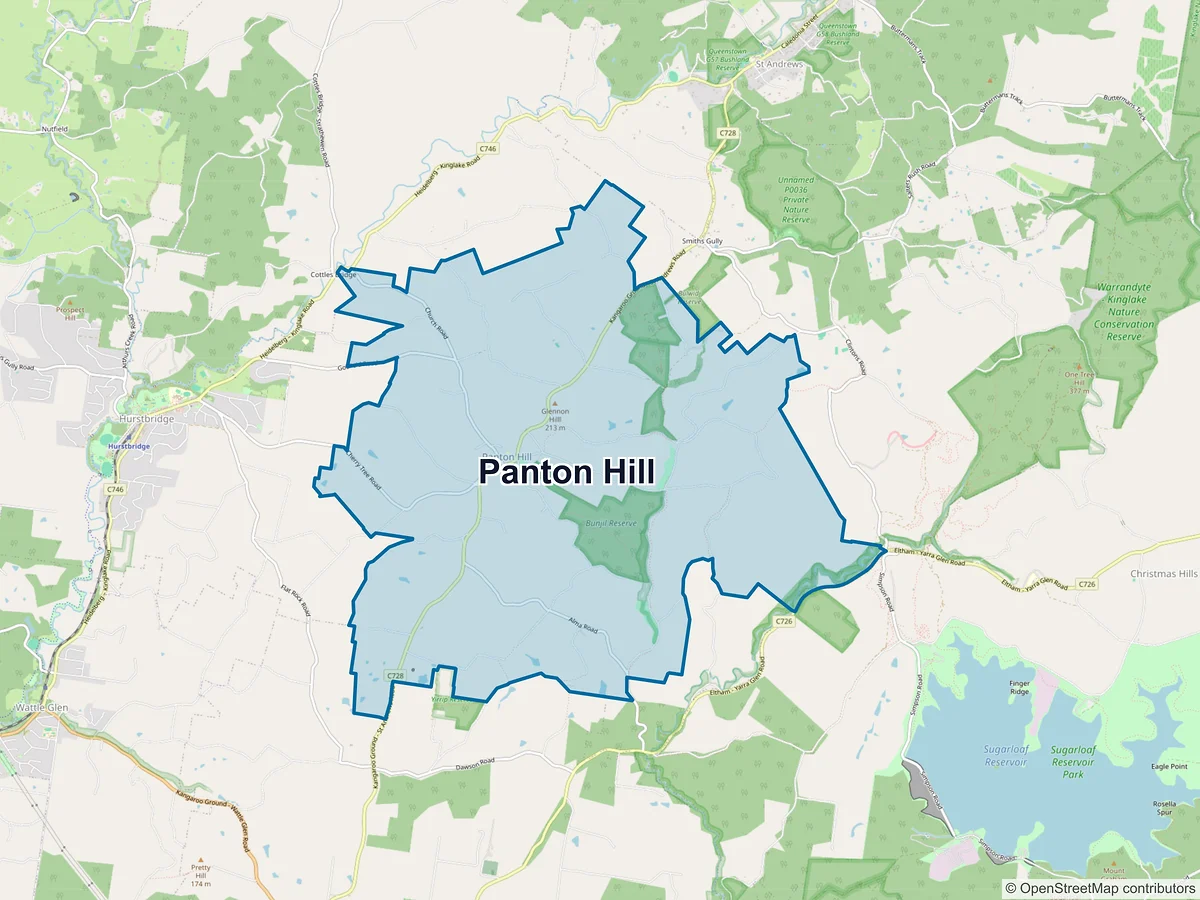 Map of Panton Hill, VIC, Australia