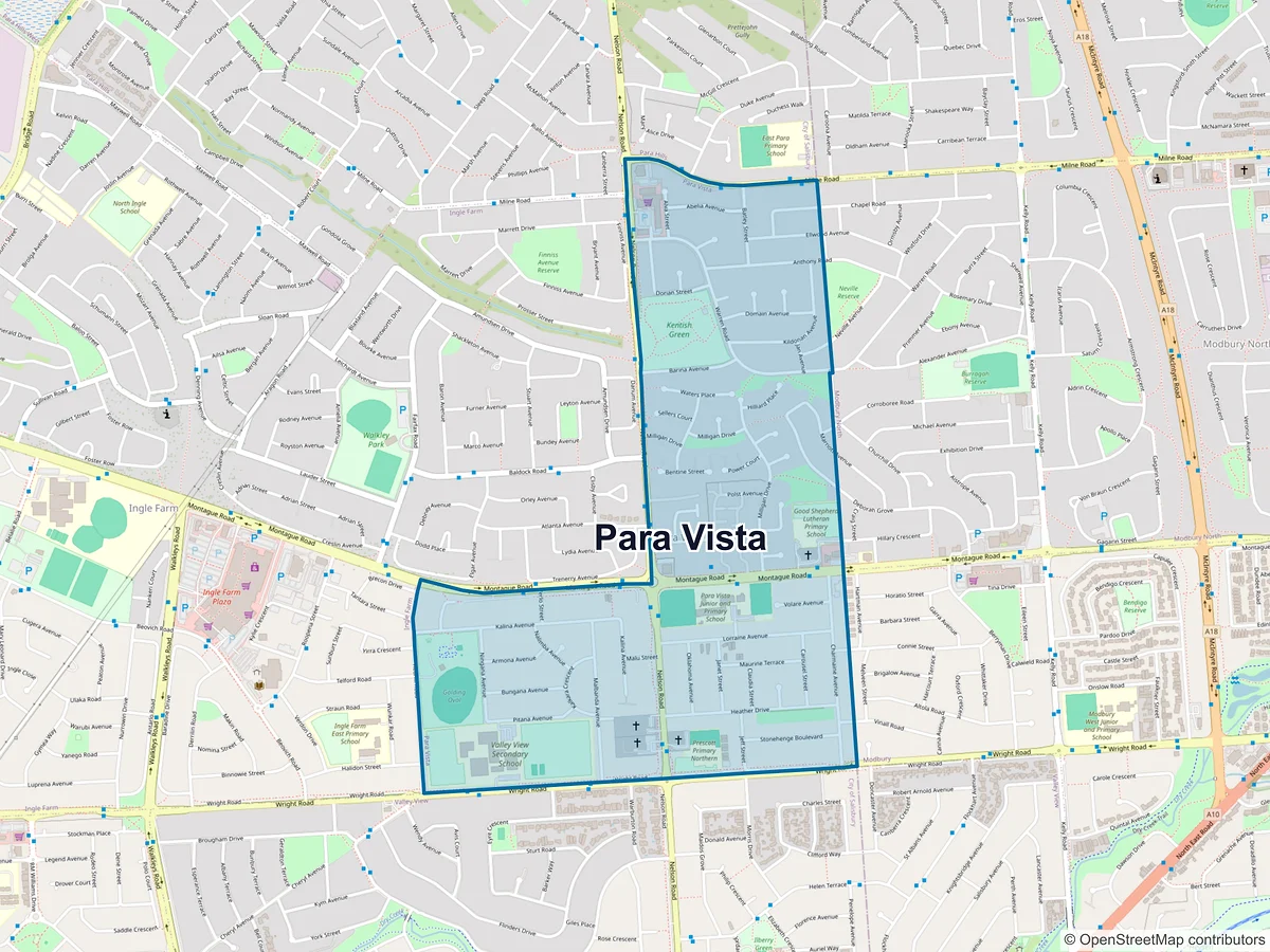 Map of Para Vista, SA, Australia