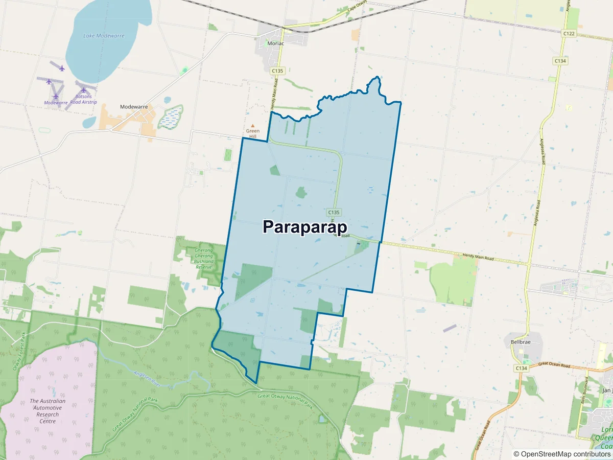 Map of Paraparap, VIC, Australia