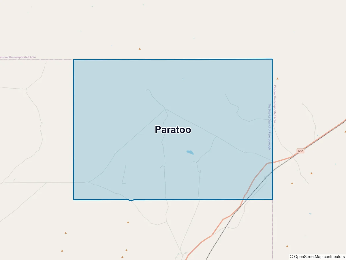 Map of Paratoo, SA, Australia