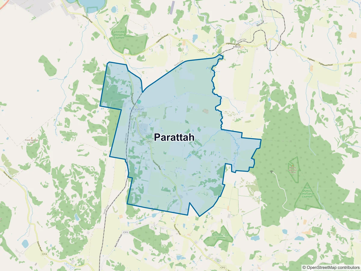 Map of Parattah, TAS, Australia
