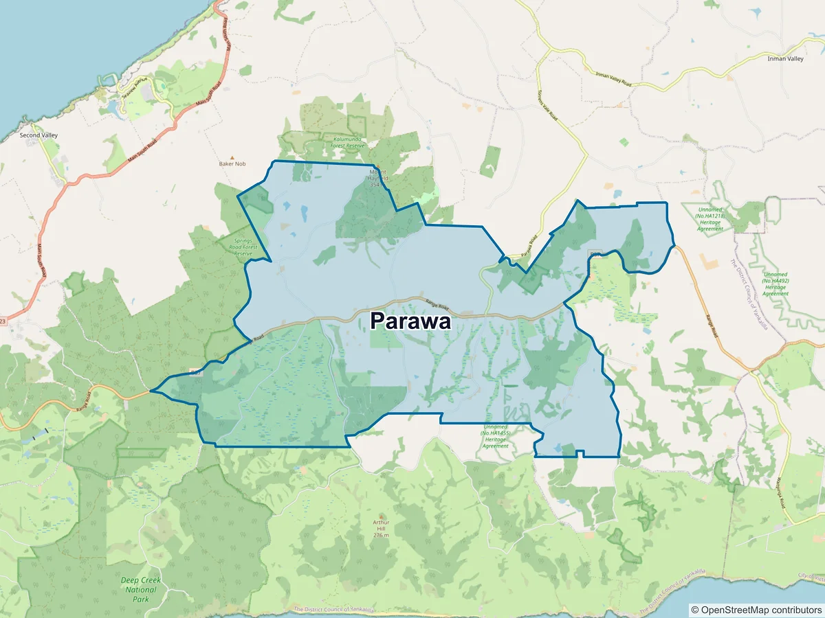 Map of Parawa, SA, Australia