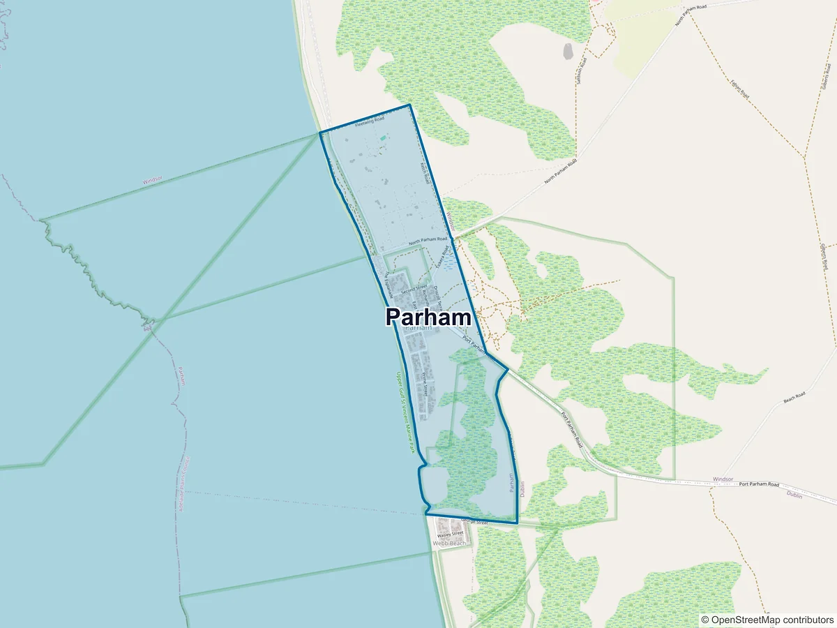 Map of Parham, SA, Australia
