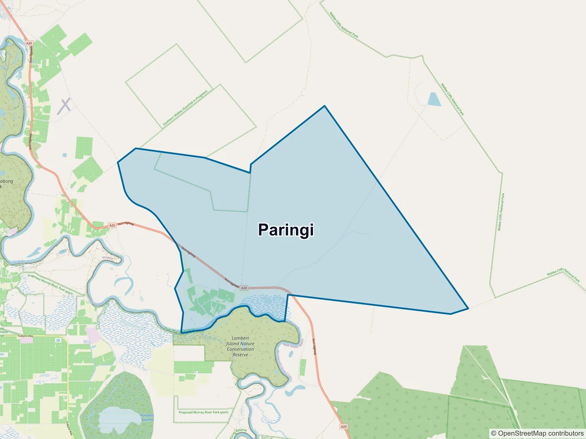 Map of Paringi, NSW, Australia