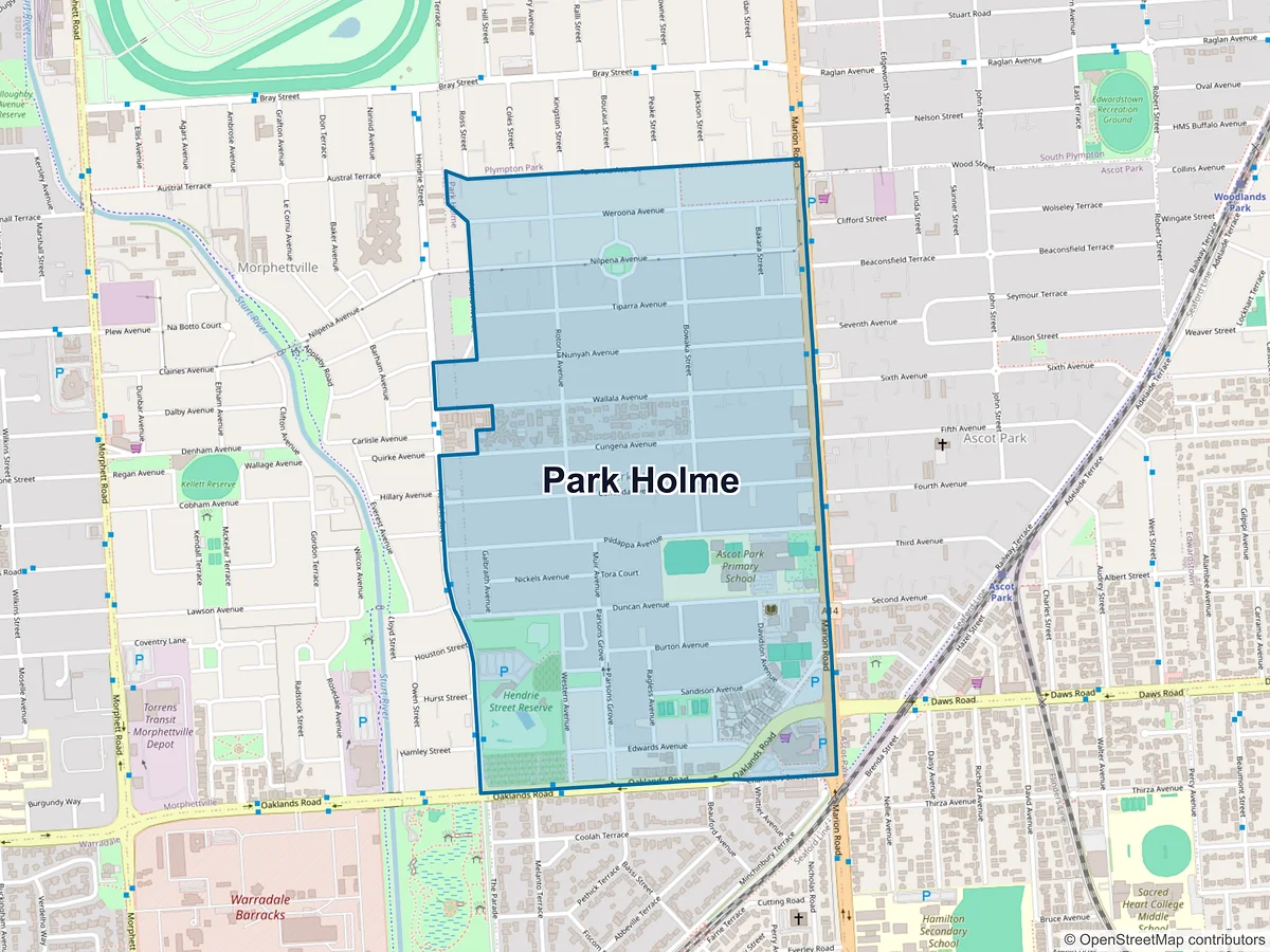 Map of Park Holme, SA, Australia