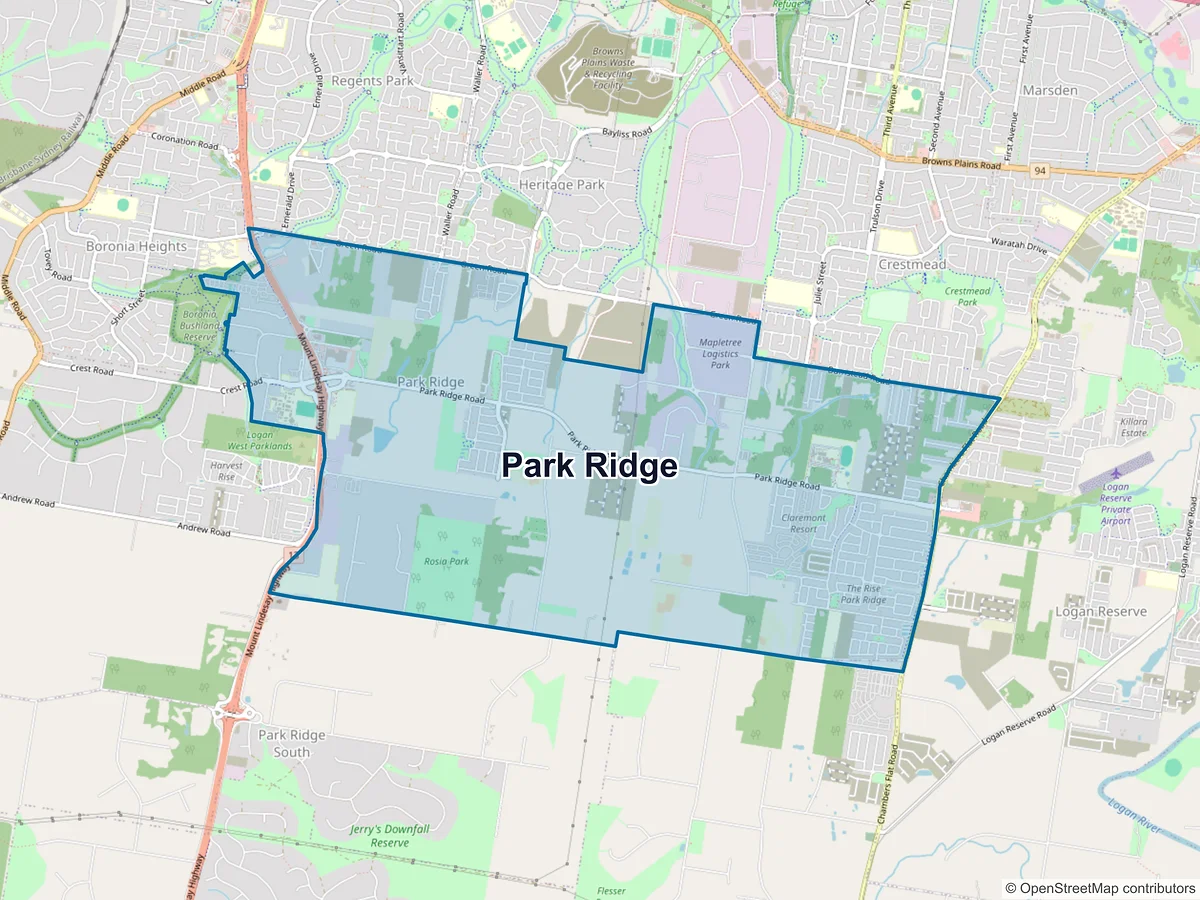 Map of Park Ridge, QLD, Australia