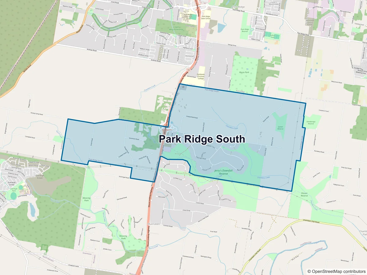 Map of Park Ridge South, QLD, Australia