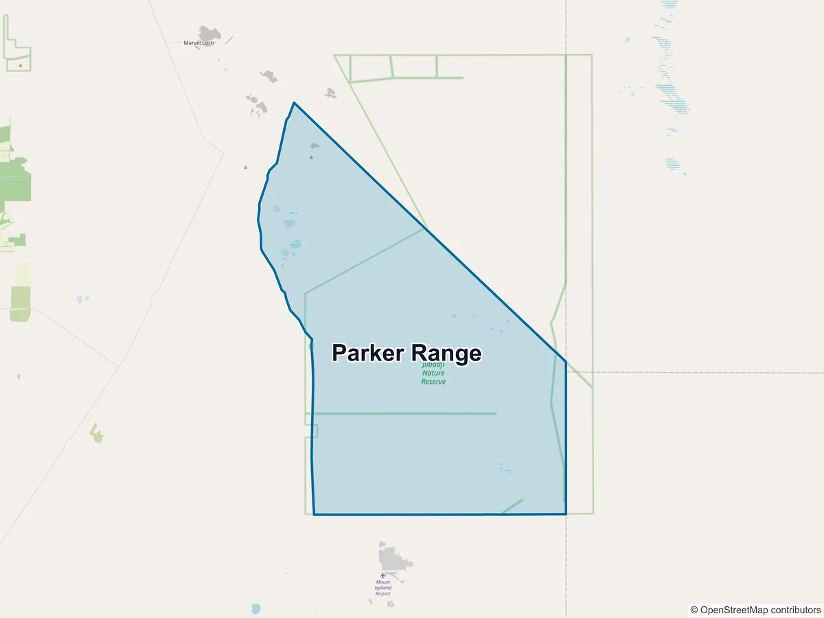 Map of Parker Range, WA, Australia
