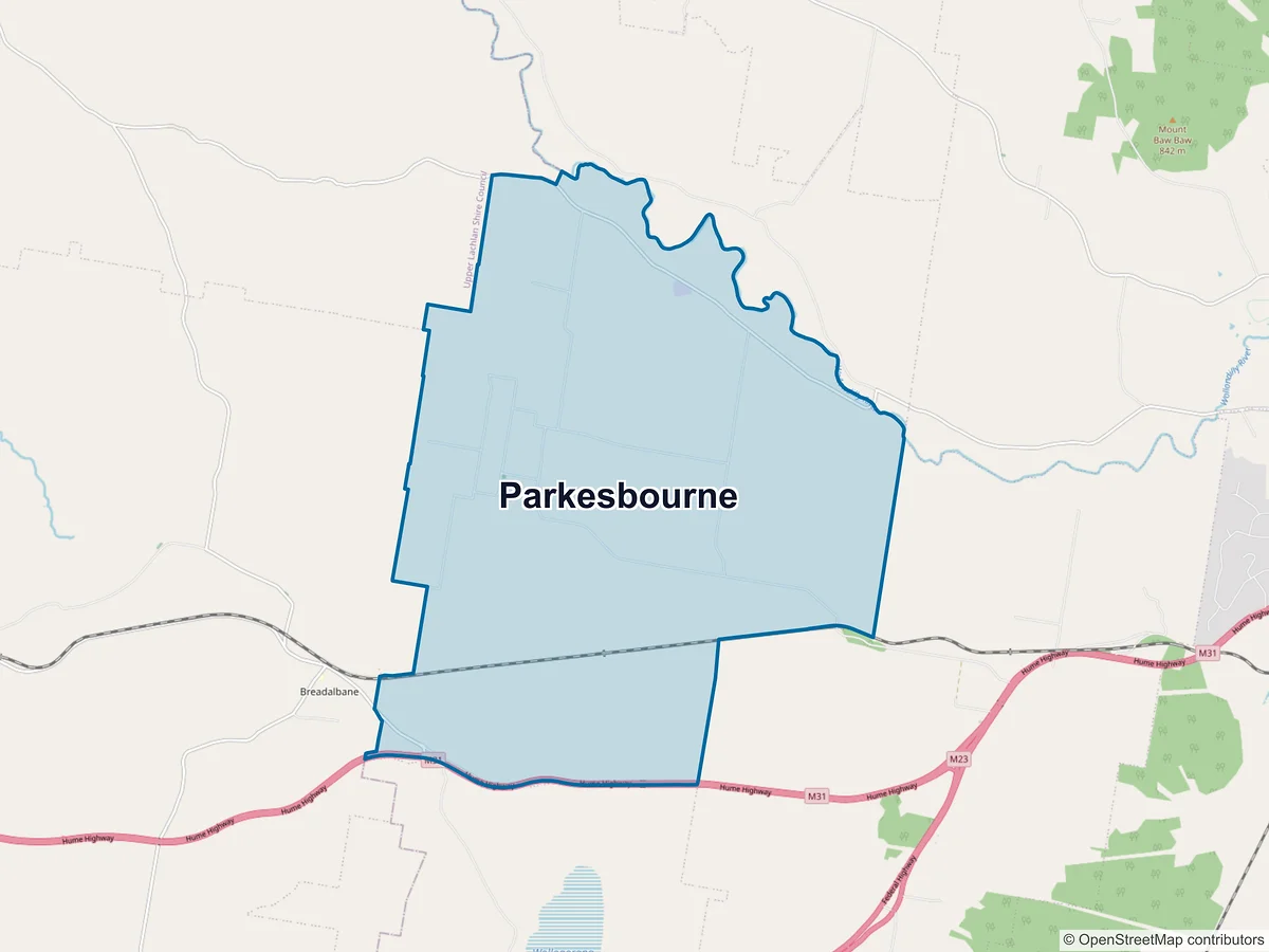 Map of Parkesbourne, NSW, Australia