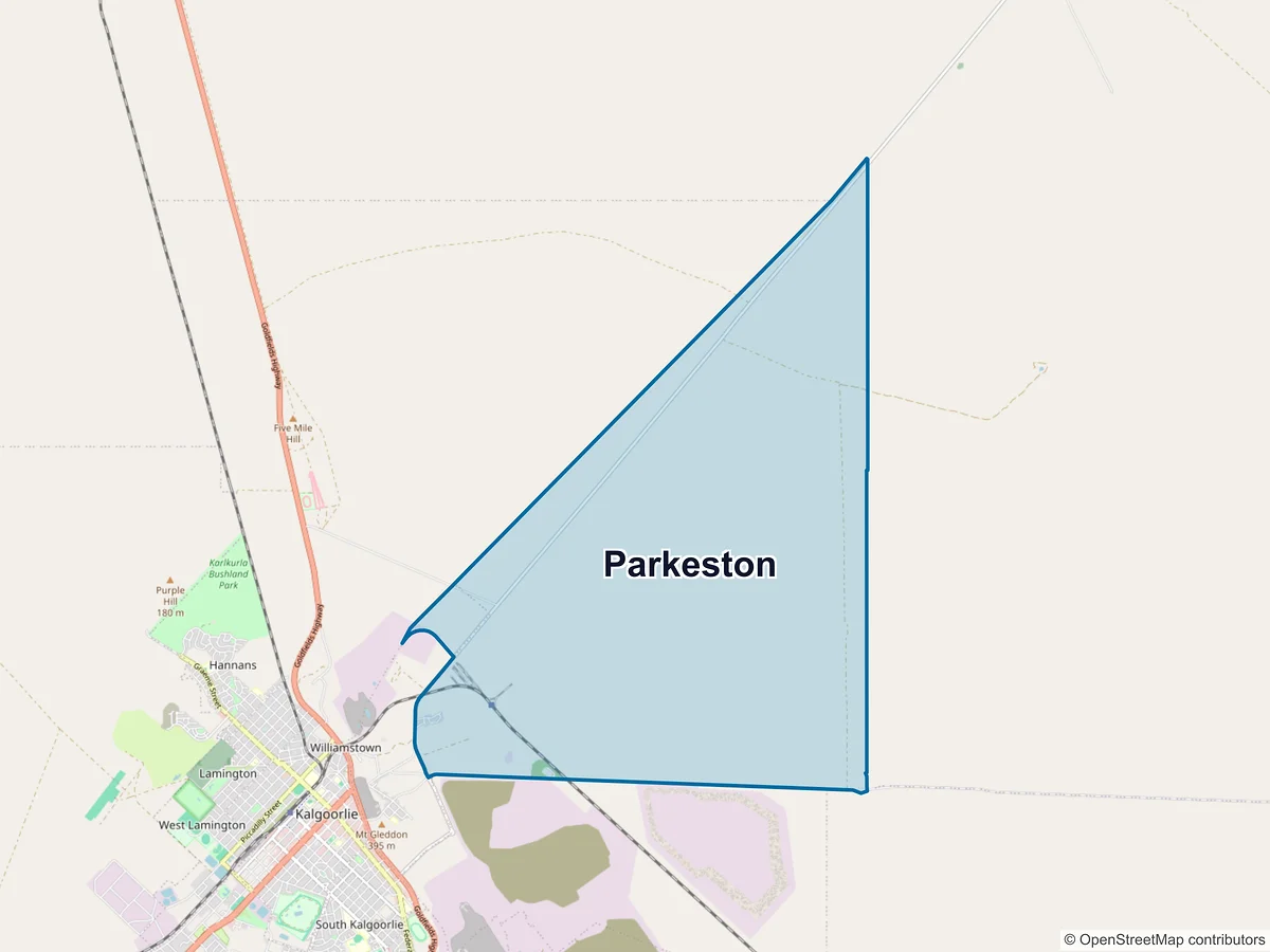 Map of Parkeston, WA, Australia