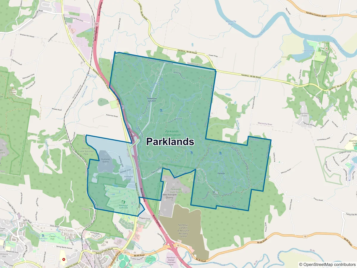Map of Parklands, QLD, Australia