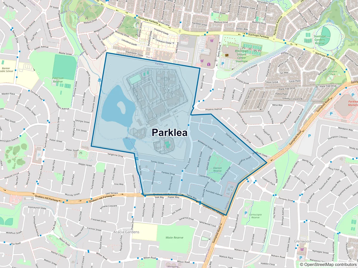 Map of Parklea, NSW, Australia