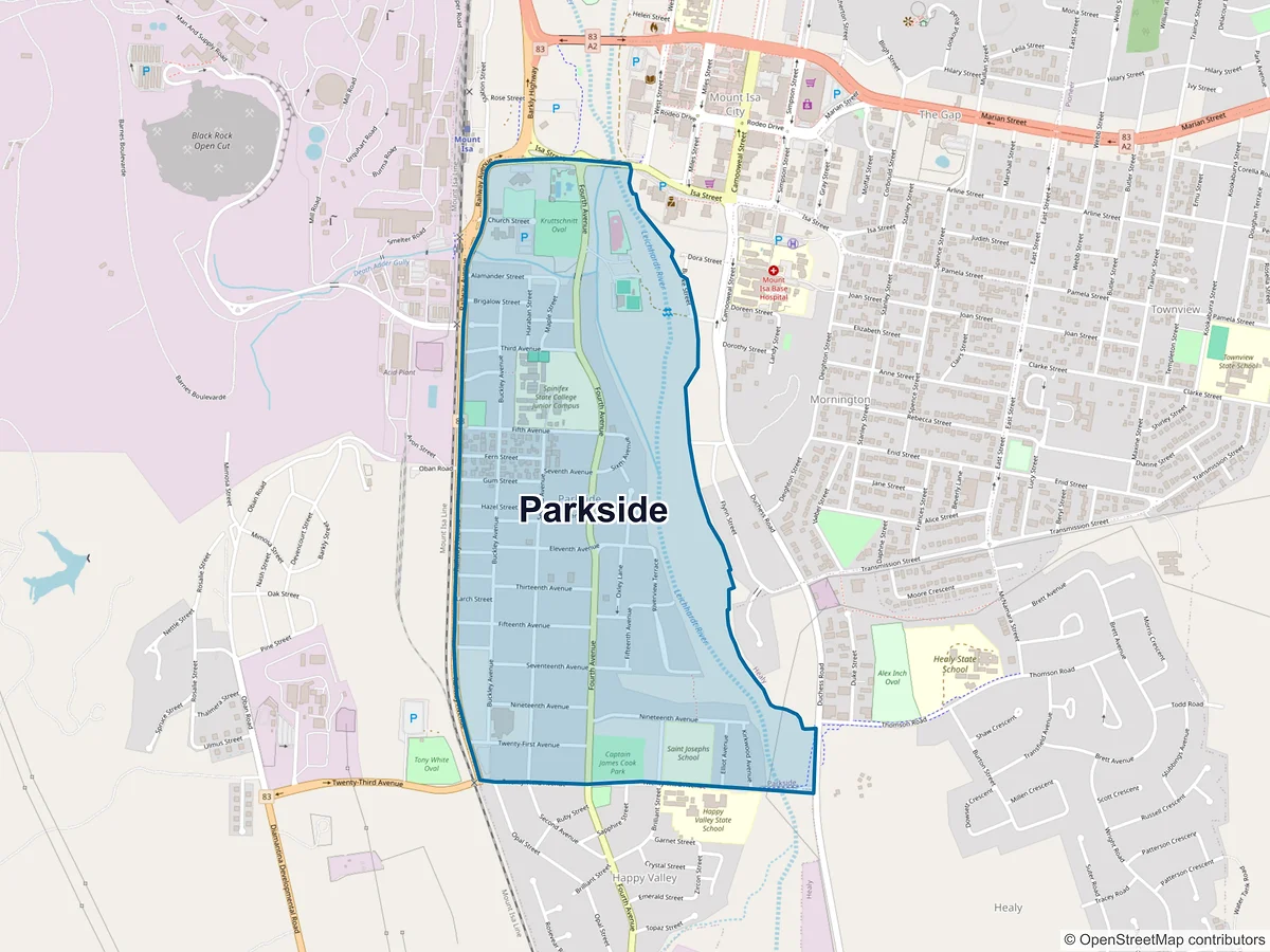 Map of Parkside, QLD, Australia