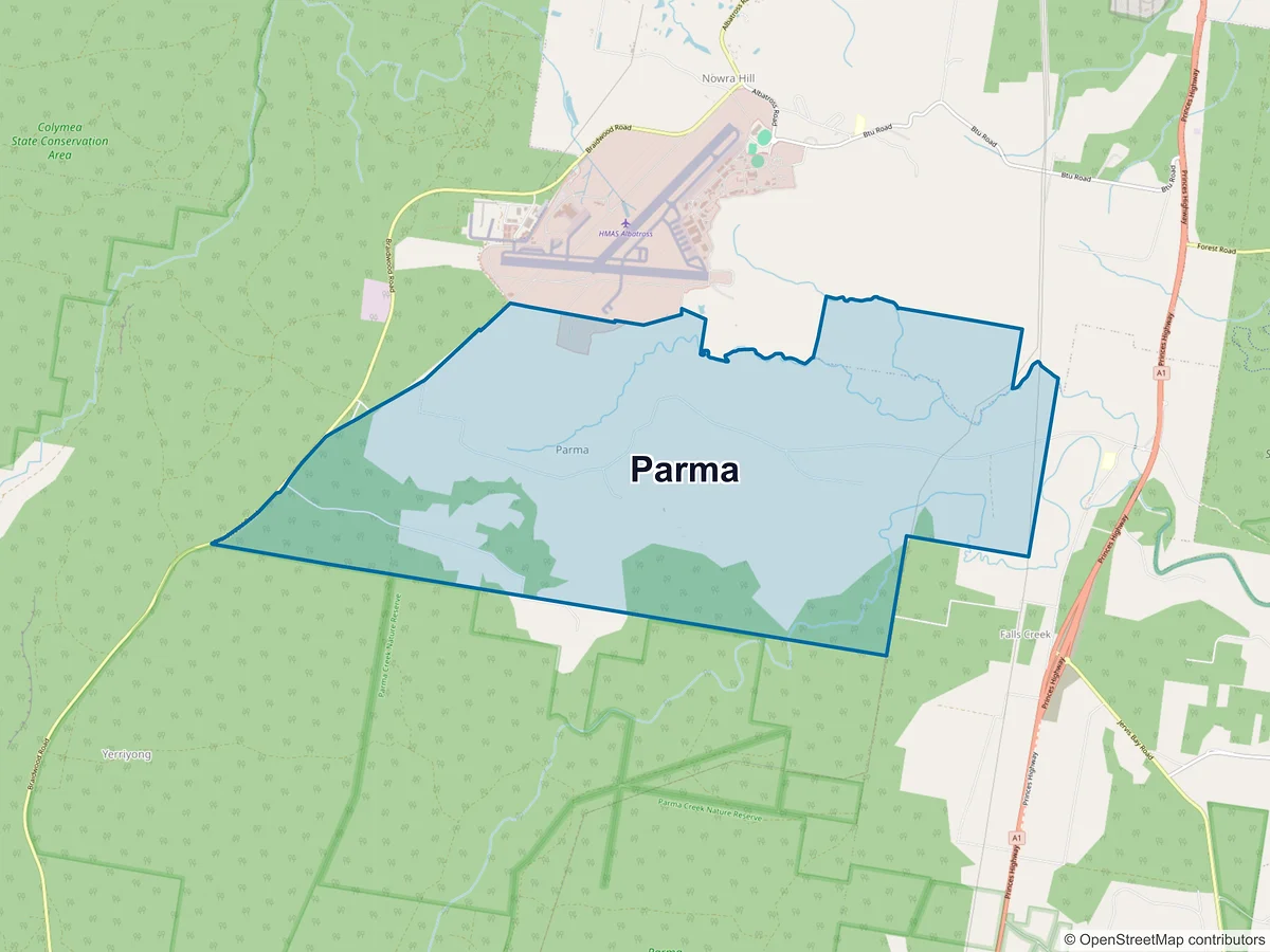 Map of Parma, NSW, Australia