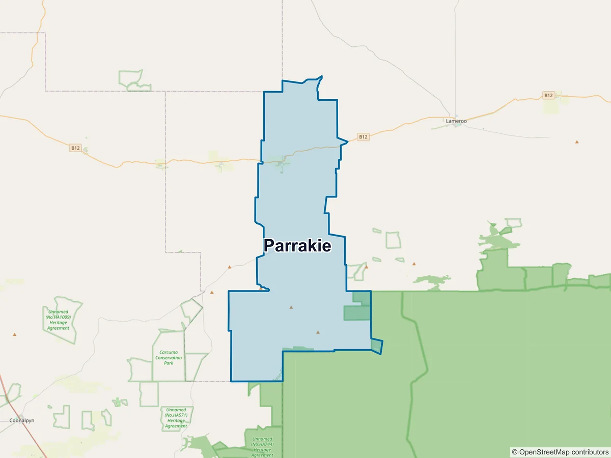 Map of Parrakie, SA, Australia