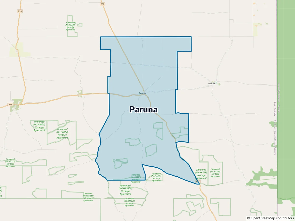 Map of Paruna, SA, Australia