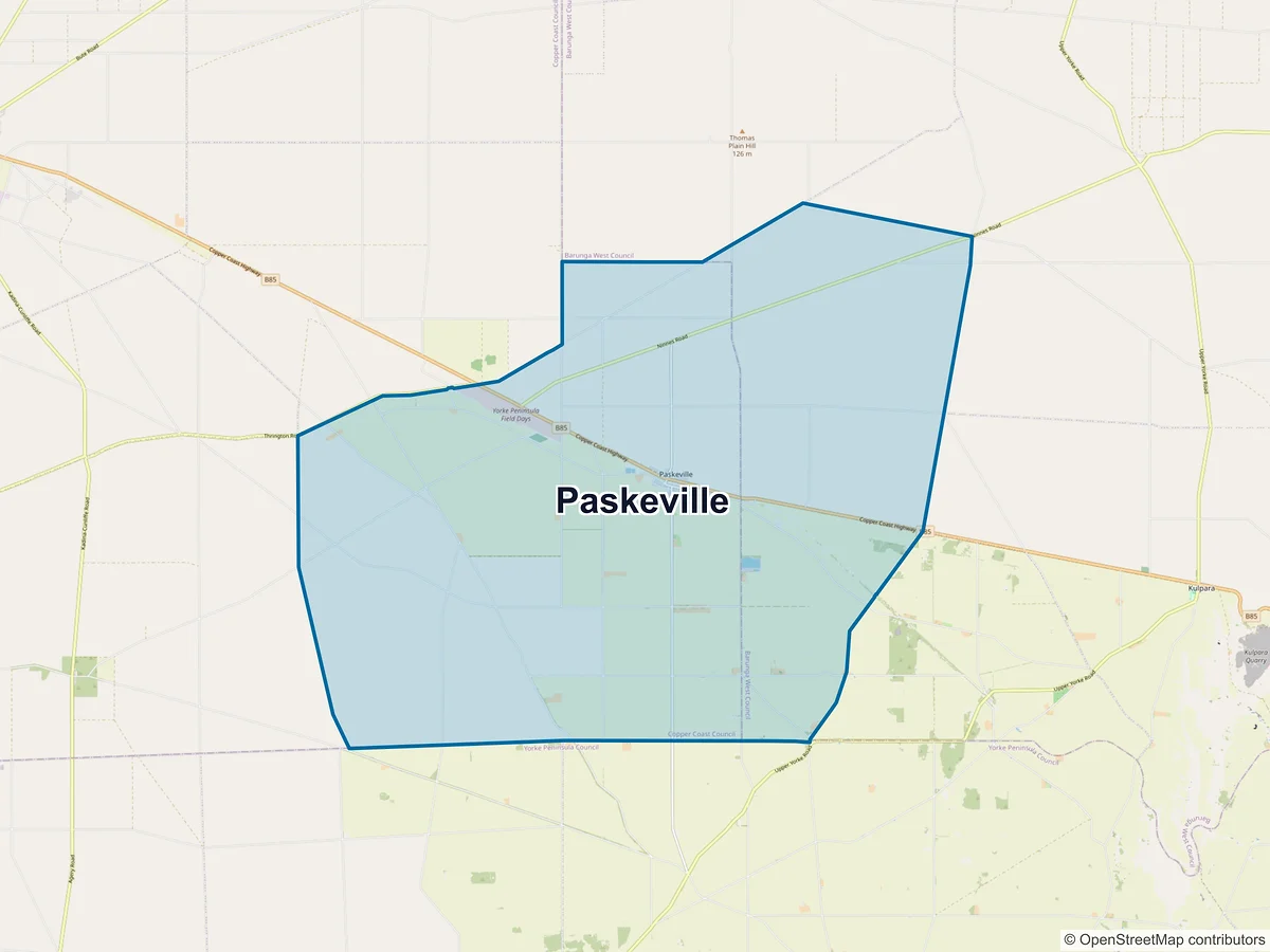 Map of Paskeville, SA, Australia