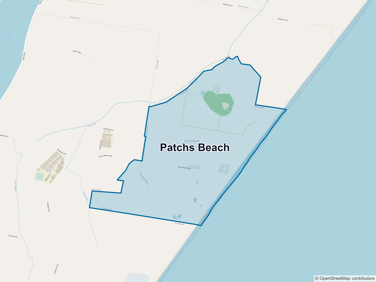 Map of Patchs Beach, NSW, Australia