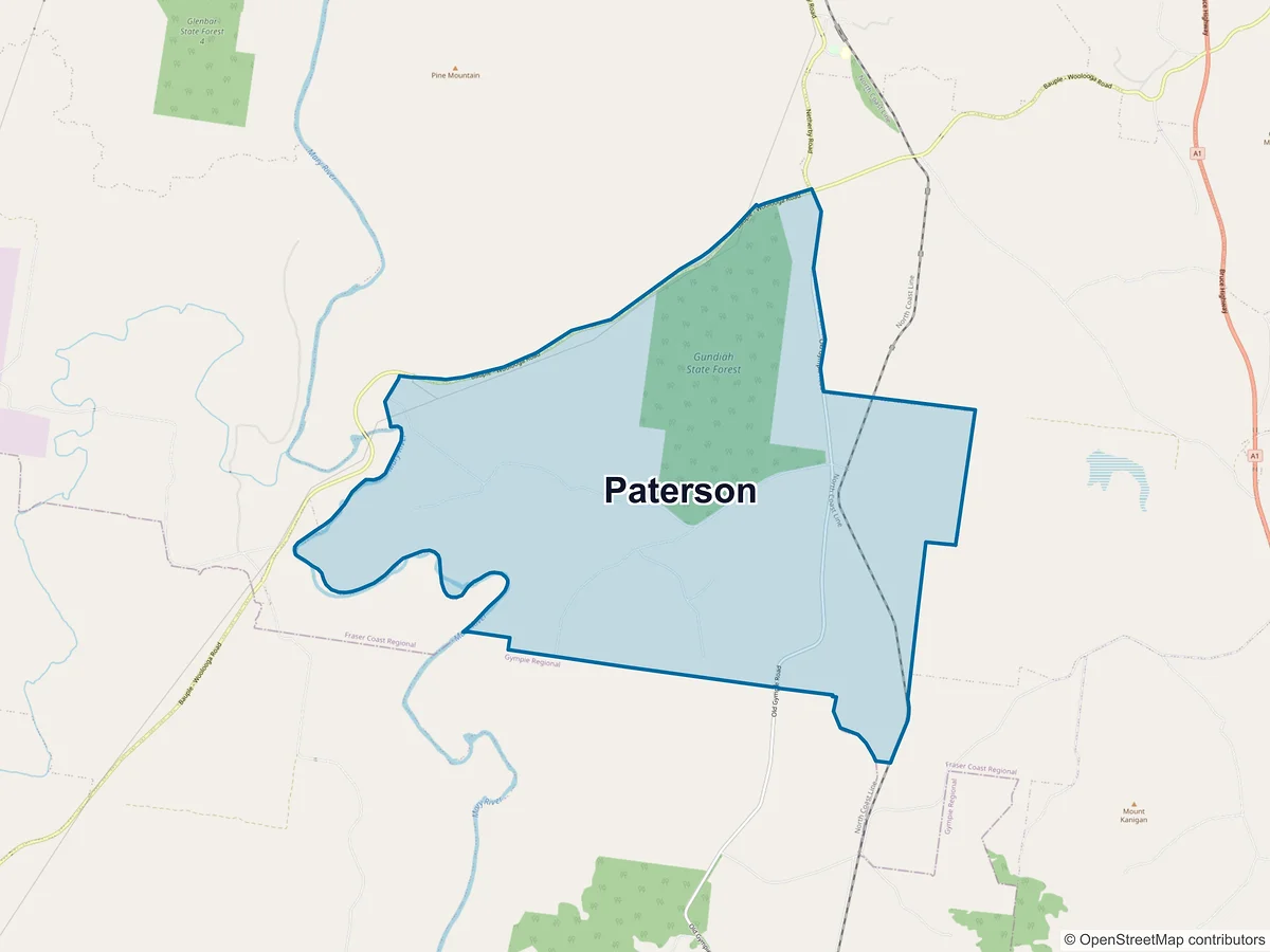 Map of Paterson, QLD, Australia