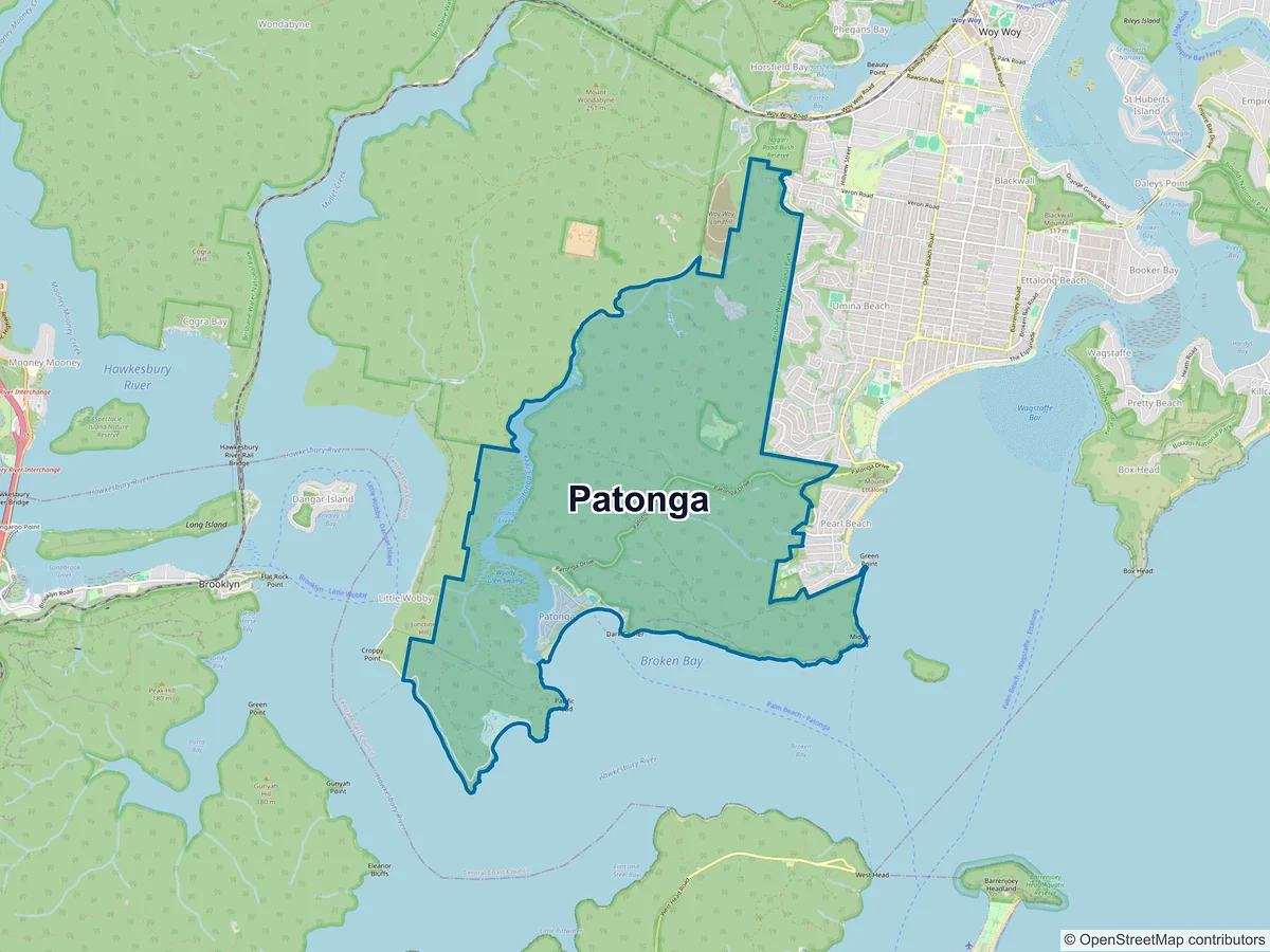 Map of Patonga, NSW, Australia
