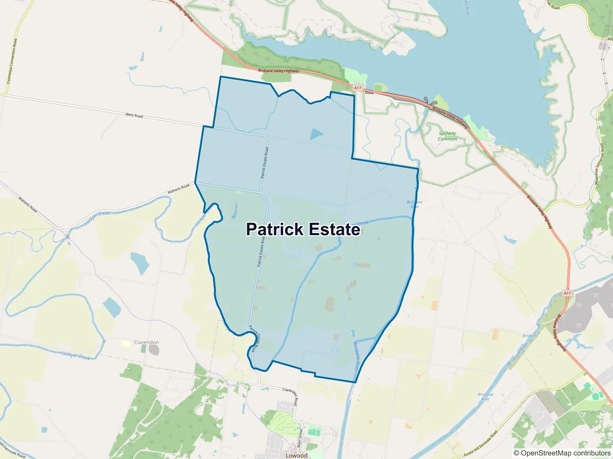 Map of Patrick Estate, QLD, Australia