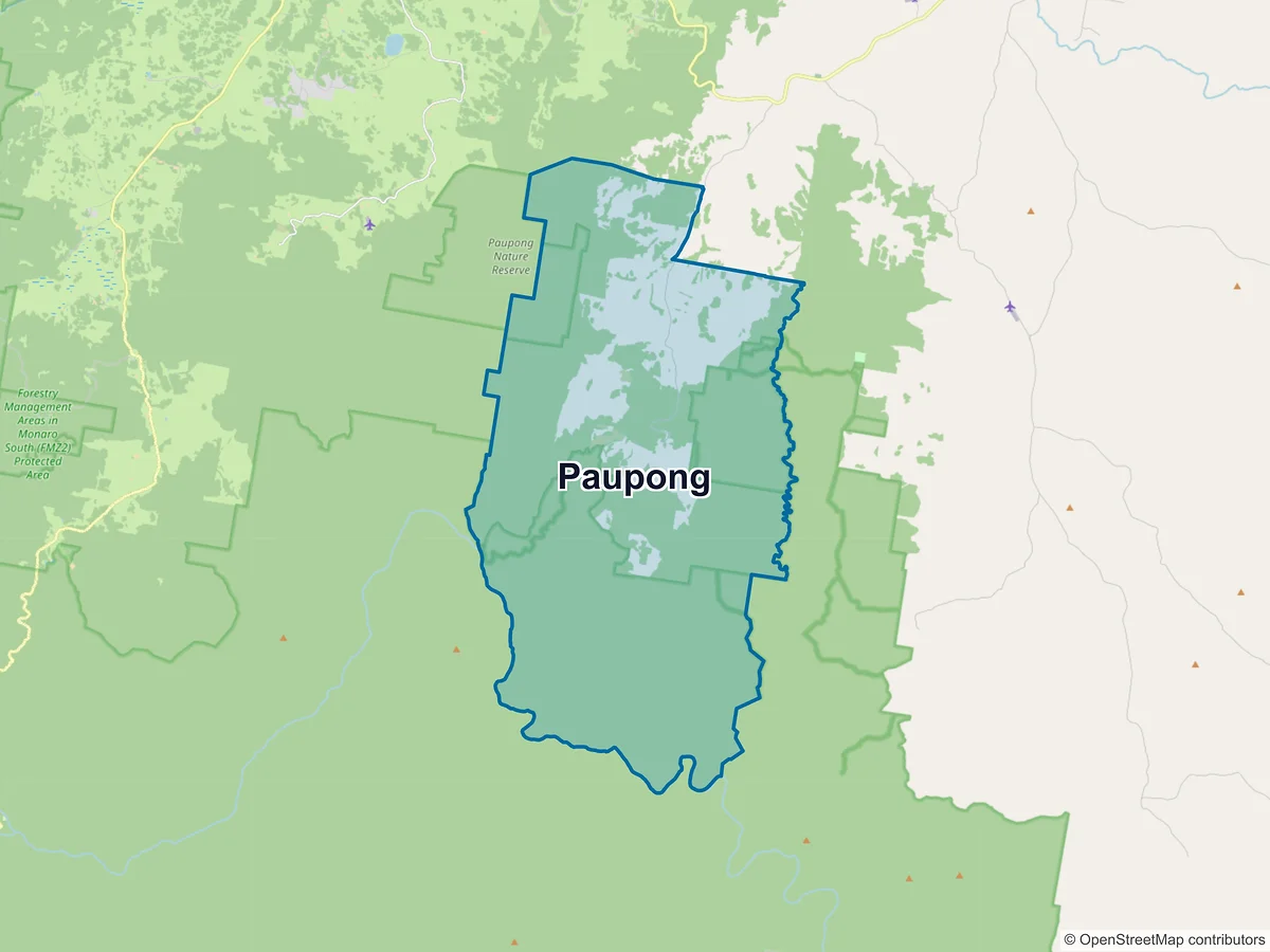 Map of Paupong, NSW, Australia