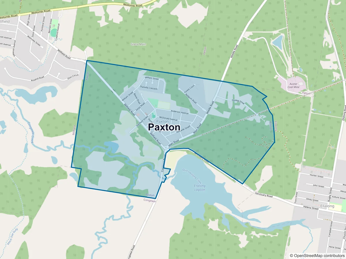 Map of Paxton, NSW, Australia