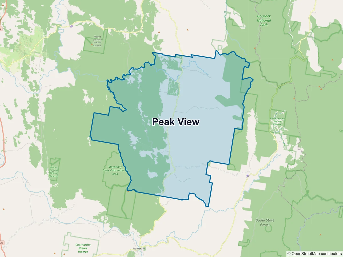 Map of Peak View, NSW, Australia