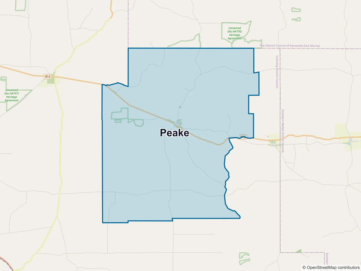 Map of Peake, SA, Australia