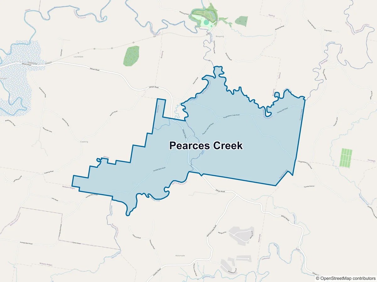Map of Pearces Creek, NSW, Australia